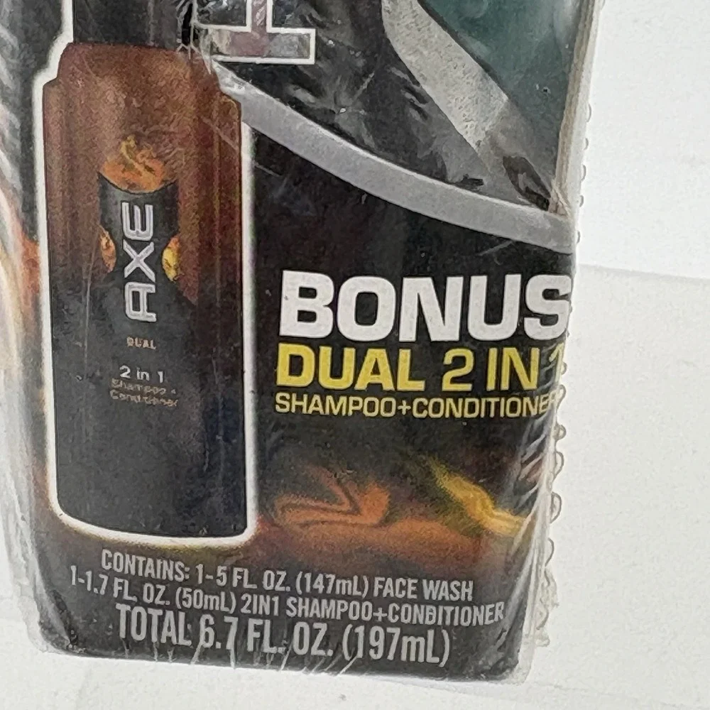 2-Pack Axe Chilled Cooling Face Wash w/ Bonus 2in1 Shampoo‎ Conditioner Sealed